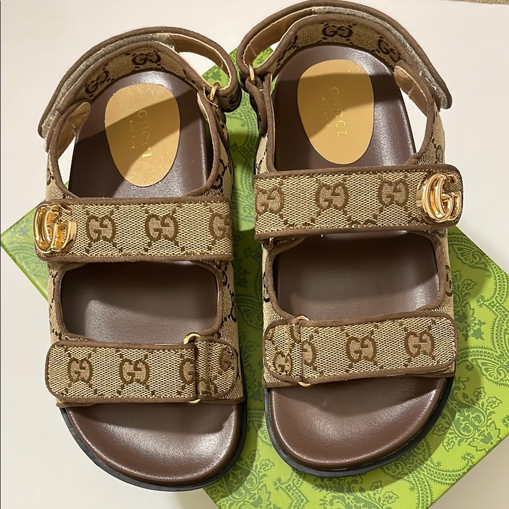 Gucci Kids Brown Sandals